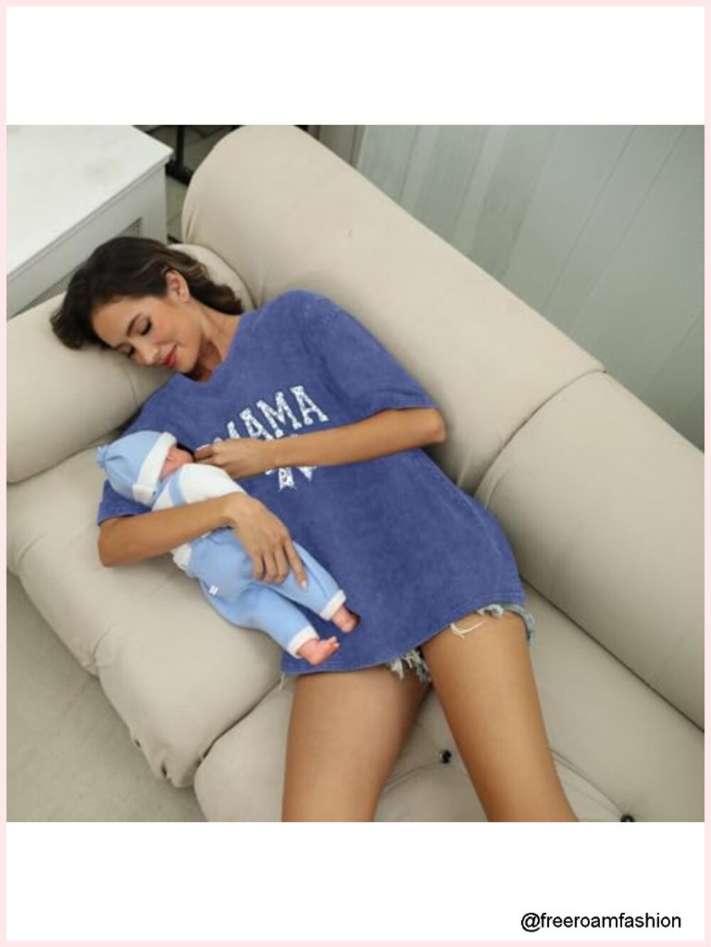 Breastfeeding Nursing Shirt With Side Zipper Maternity Tops Oversized Tshirt View 3